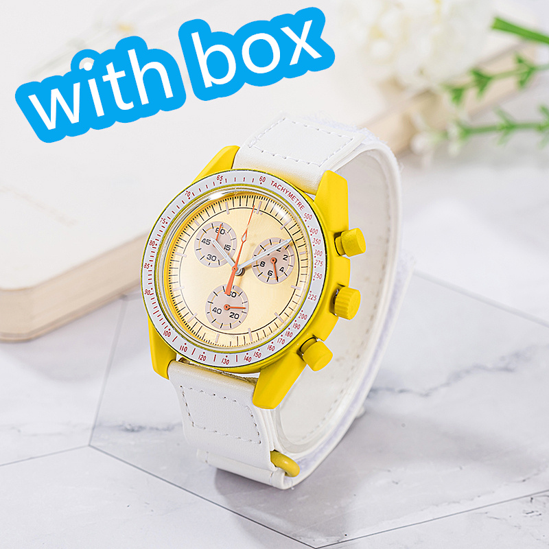 

Bioceramic Moonswatch Quarz Chronograph Mens Pluto Watch Mission To Mercury 42mm Nylon Luxury Mars Watch James Montre De Luxe Limited Saturn Master Wristwatches AA, 12