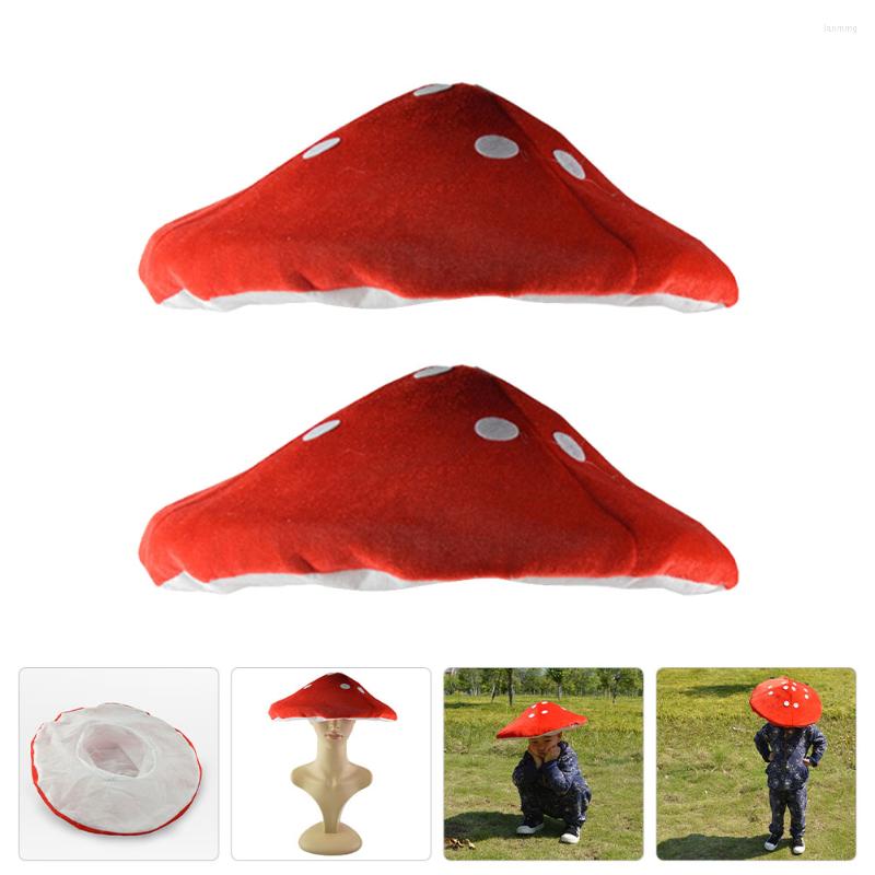 

Party Decoration 2pcs Decor Mushroom Hats Cartoon Costume Hat Kids For