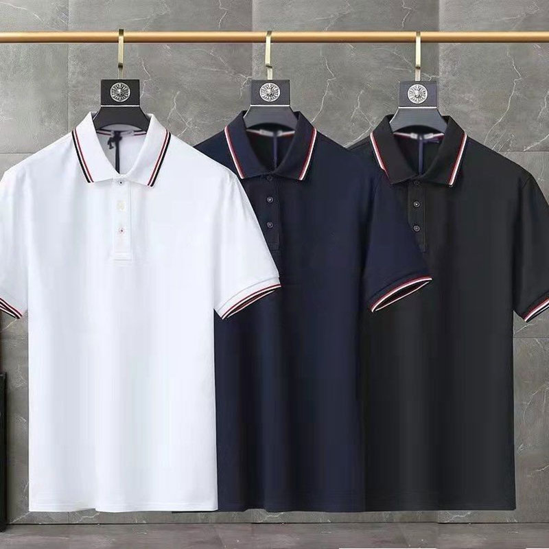 

Mens Polo Shirts Mens T shirt High Street Embroidery Solid color polos Garter Printing Cottom Clothing Gentleman Lapel Casual Tees epaulette decoration, Not for sale