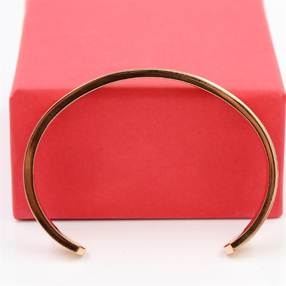 

Luxury Cuff Design High Qualtiy Bracelets&Bangles For Lover Stainless Steel Opening Bracelets Wedding Jewelry280U