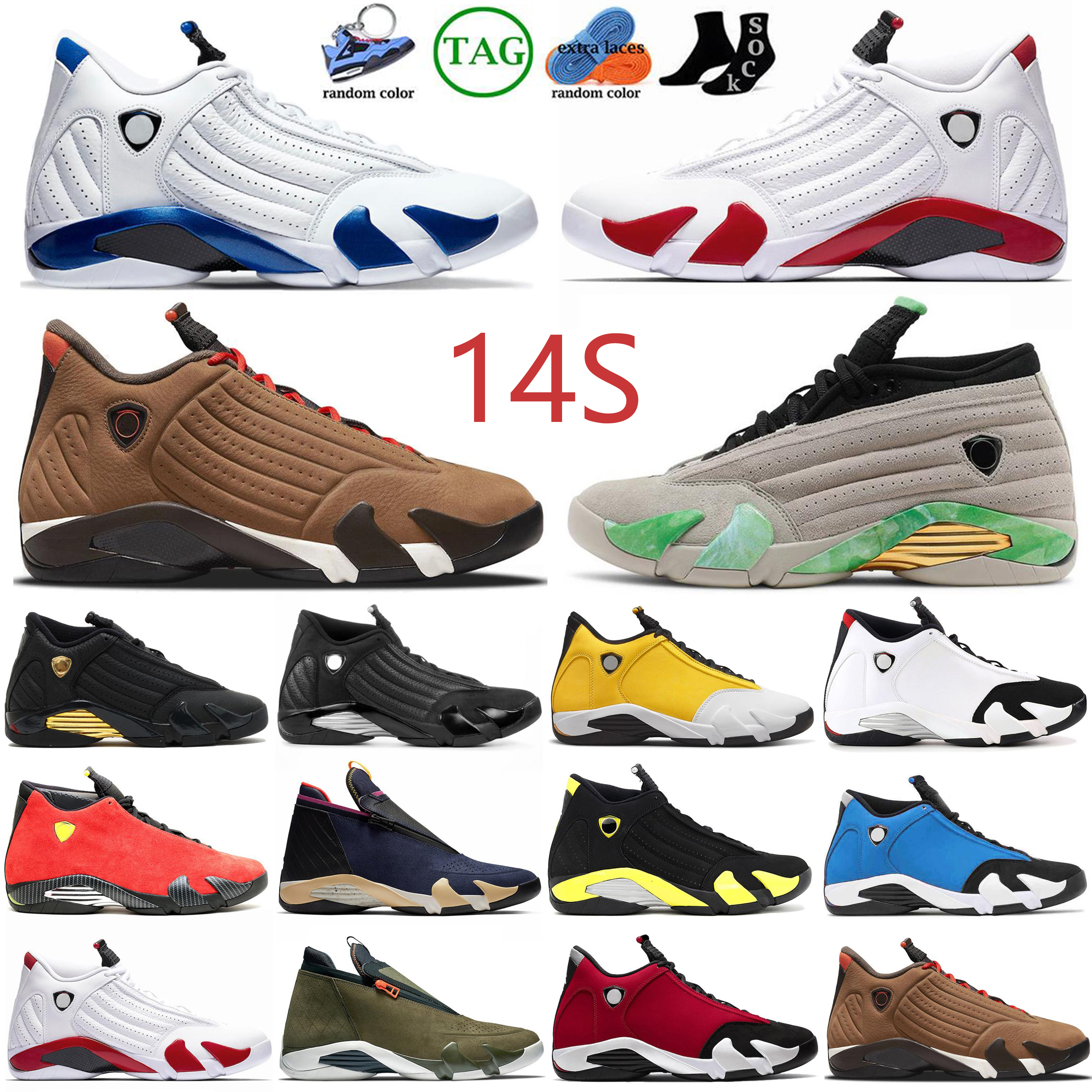 

Men basketball shoes 14s jumpman 14 candy cane defining moments Fortune Hyper Loyel Winterized thunder mens sports sneakers szie 40-47, #1