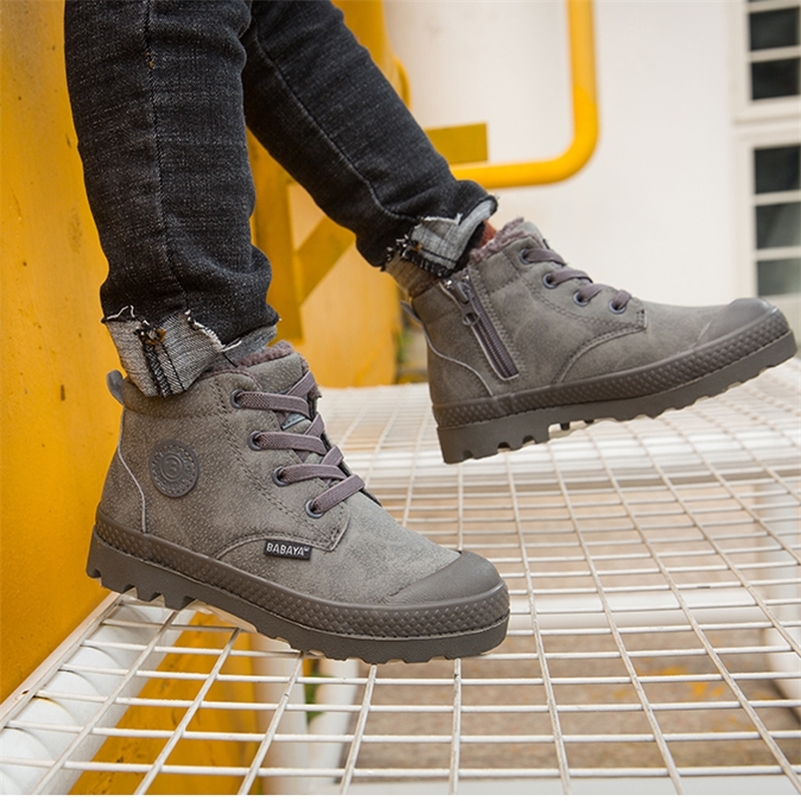 

Boots Boy Winter shoes Kid Snow Boot Sport Children Shoes For Sneaker Warm Fur Ankle Fashion Leather toddler Shoe waterproof 220915, Gray
