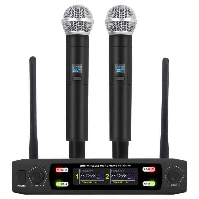 Microphones Professional UHF Wireless Microphone System Handheld Karaoke Microphone Recording Party Stage Performance Singing Mic T220916-image-803207081
