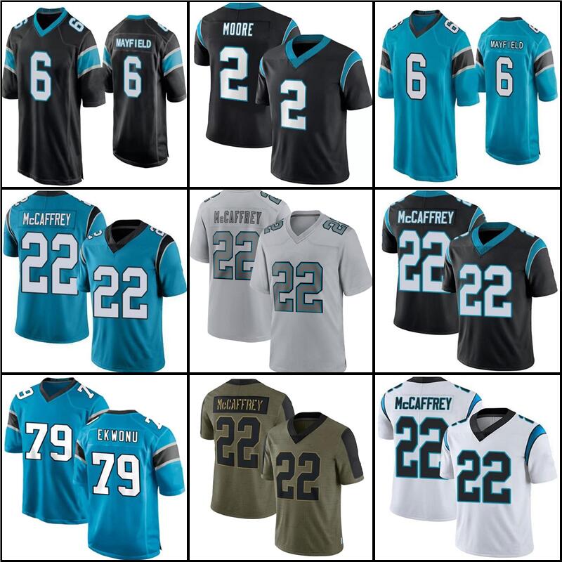 

2 DJ Moore Football Jersey 6 Baker Mayfield Sam Darnold Cam Newton Sam Mills Ikem Ekwonu Jaycee Horn Jeremy Chinn Brian Burns Marshall, Men jersey