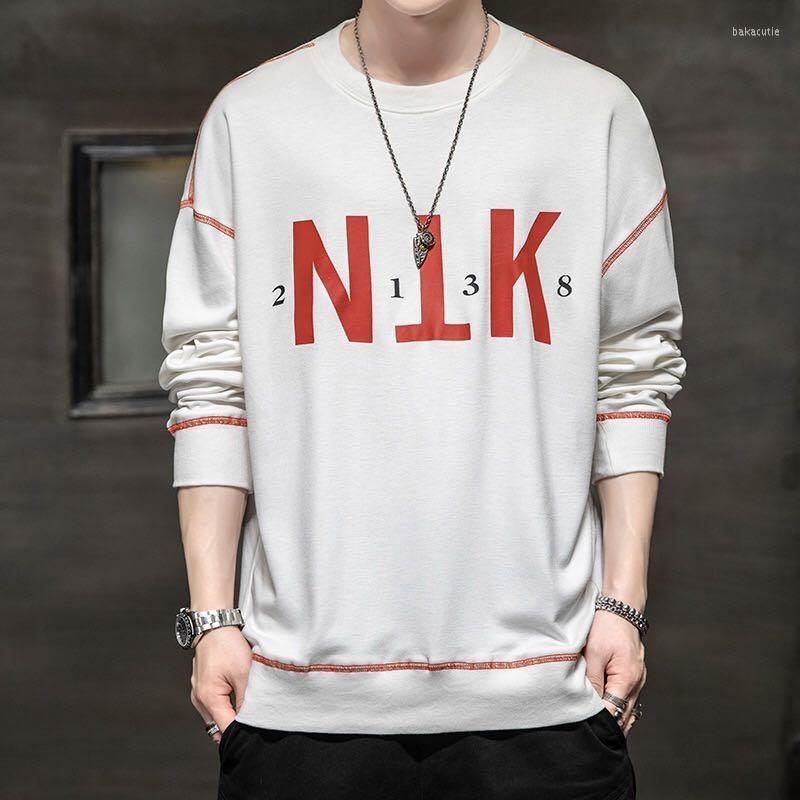 

Men's Hoodies Men Long Sleeve Harajuku Sweatshirts 2022 Fashion Hoodie Casual O-Neck Pullovers Hip Hop Streetwear Tops Clothes, Black