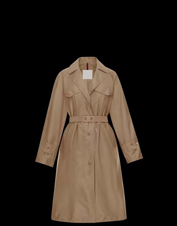 

RUTILICUS Designer womens long down jackets French brand lace-up hooded autumn jacket embroidered letter armband women's Thin and light Outerwear coats, Sold out