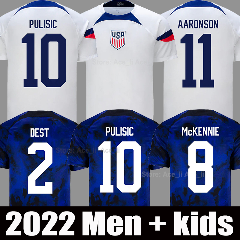 

2022 PULISIC USA AARONSON soccer jersey McKENNIE world cup 22 23 united states football shirt REYNA DEST ERTZ ALTIDORE MORGAN LLOYD America men kids kits Uniform, 2022 away
