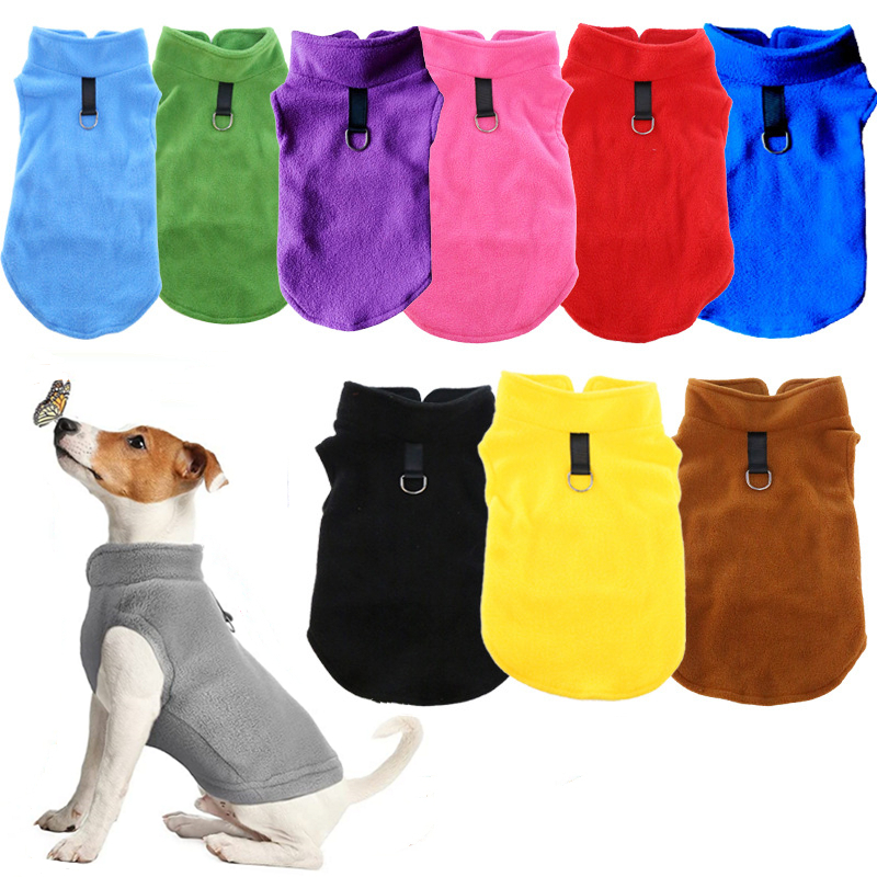 

Soft Fleece Dog Clothes For Small Dogs Spring Summer Puppy Cats Vest Shih Tzu Chihuahua Clothing French Bulldog Jacket Pug Coats, Black