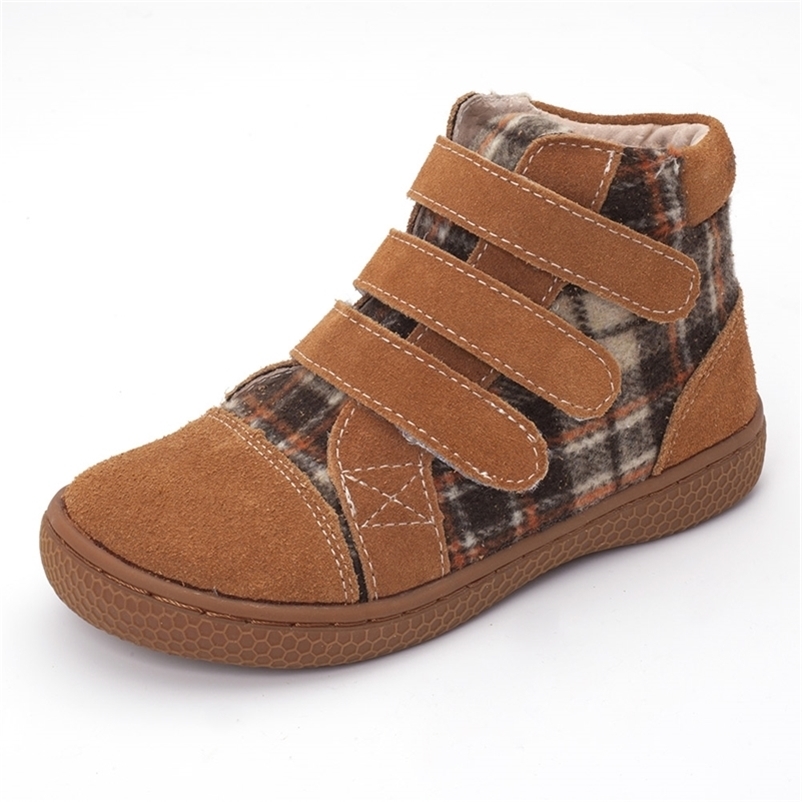 

Boots Children leather shoes kids barefoot spring autumn botas boy botines size 25 35 220915, Rosy red