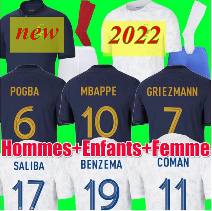 

2022 BENZEMA France MBAPPE GRIEZMANN soccer jersey French KANTE POGBA KOUNDE GIROUD GUENDOUZI Kimpembe  23 PAVARO Maillot de football shirt Men kids kit women, Black