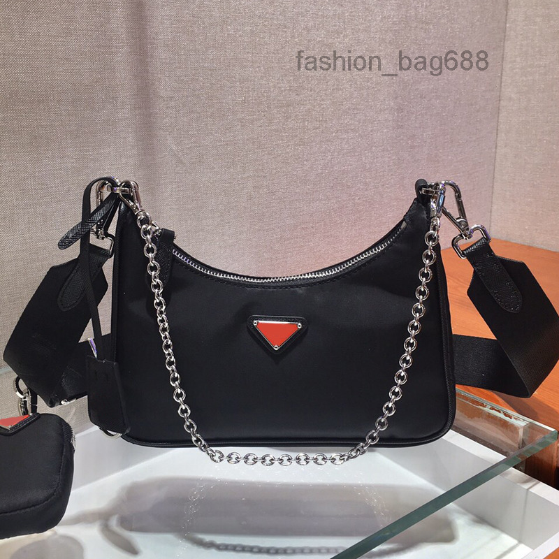 

Evening Bags Hobo Armpit Shoulder Bag Tote Nylon Handbags Purses Wallet Women Crossbody Bag Pieces Canvas Chest Pack Chain Zipper Lady Purse Wholesale