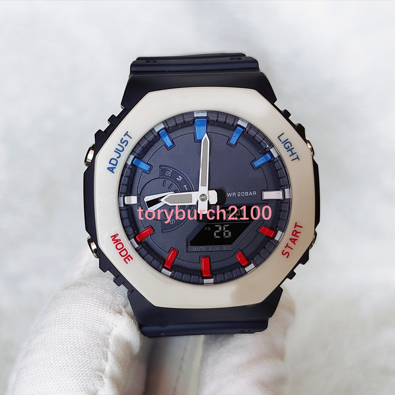 

#50-#72 2100 fashion quality watch relogio hot masculino waterproof GA men's wristwatch Sport dual display GMT Digital LED reloj hombre Army Military, #56