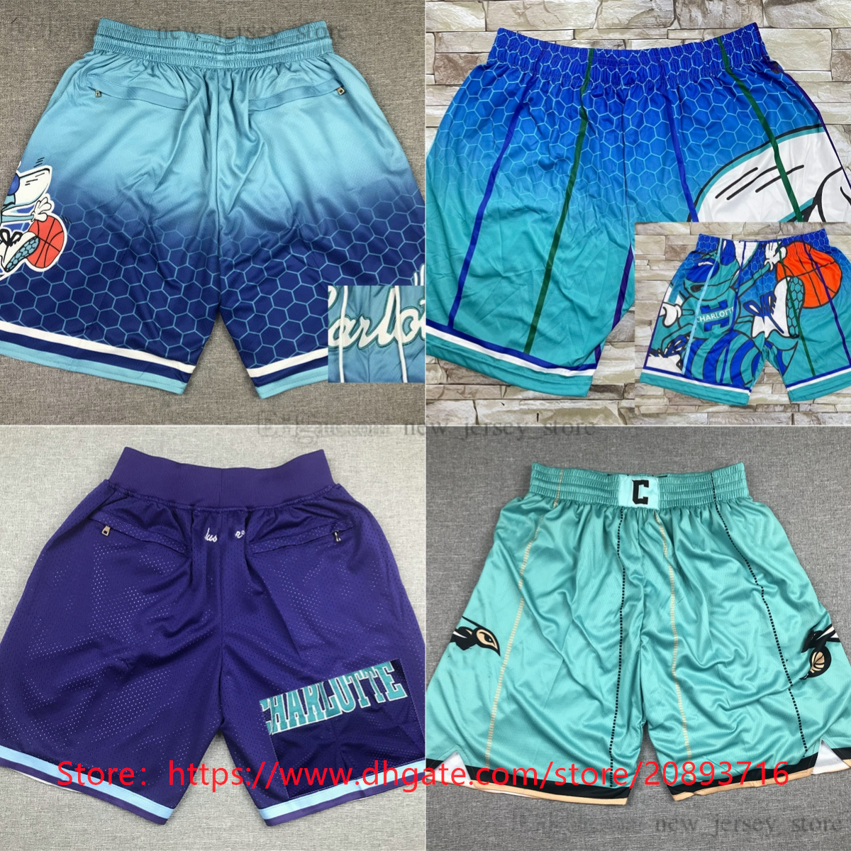

New Basketball LaMeloBall Shorts JustDon Team Pocket Short Hip Pop Pant With Pockets Zipper Sweatpants Short, Only xs-xxl