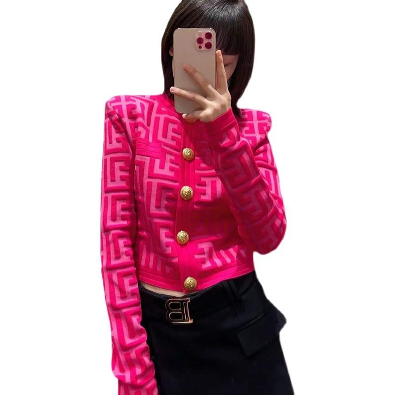 

Spring Quality Fashion Designer sweaters Geometric patterns Medusa apes Cardigan Long Sleeve Single Breasted Contrast Color Button soft Knitted Sweaters jacket