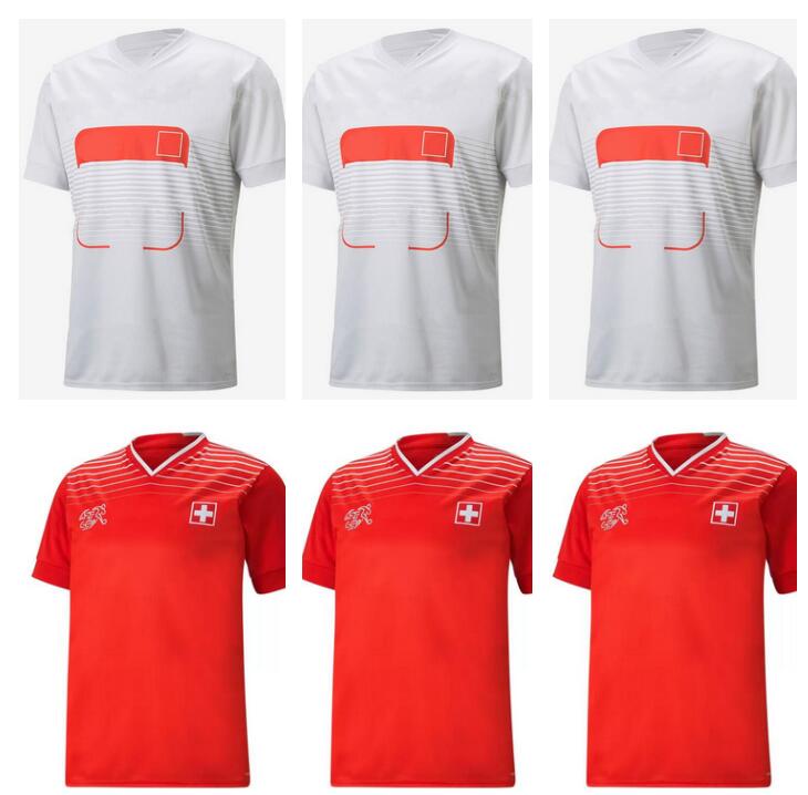 

2022 2023 Switzerland home away Soccer Jerseys 22 23 SEFEROVIC FREULER SHAQIRI LANG EMBOLO BEHRAMI Swiss Red Football Shirt