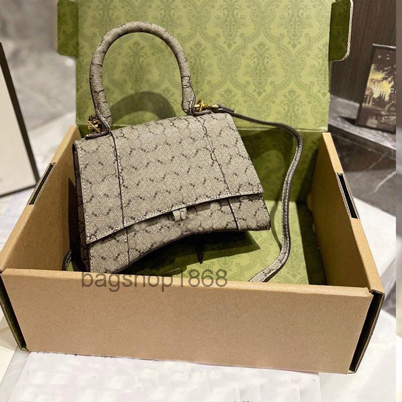 

22s Designer Bag Bags Messenger Women Handbag Crossbody Purse Hourglass Bag Old Flower Classic Letter Golden Hardware High Quality Canvas Ha
