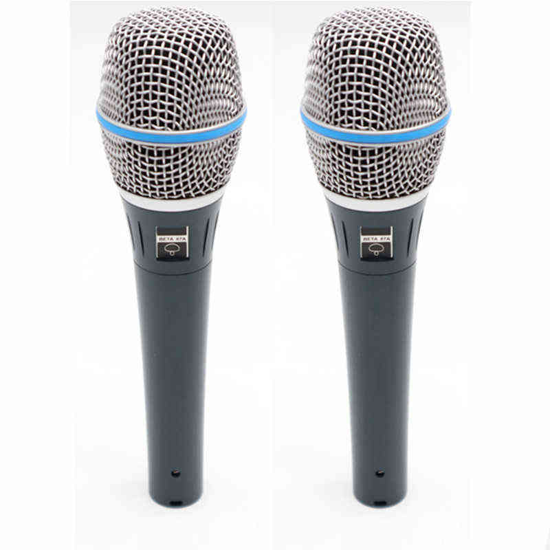 Microphones 2Pcs BETA87C Handheld Dynamic Mic Wired Microphone Professional Singing KTV Karaoke System Audio Mixer DJ BETA 87A BETA87A Mike T2209-image-803204389