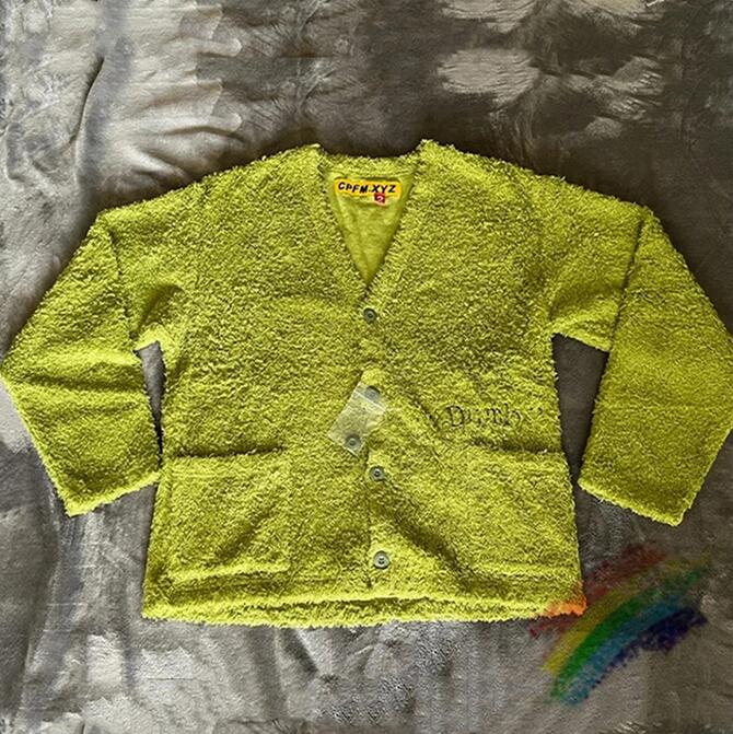 

Coats Green Cardigan Embroidered Men's And Women's V-Neck Jacket