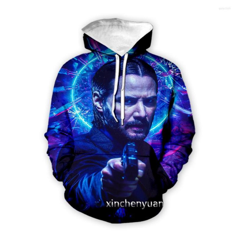 

Men's Hoodies Xinchenyuan Unique Fashion John Wick 3D Print Men Women Clothing Street Hip Hop Casual Sweatshirt Z13, 01