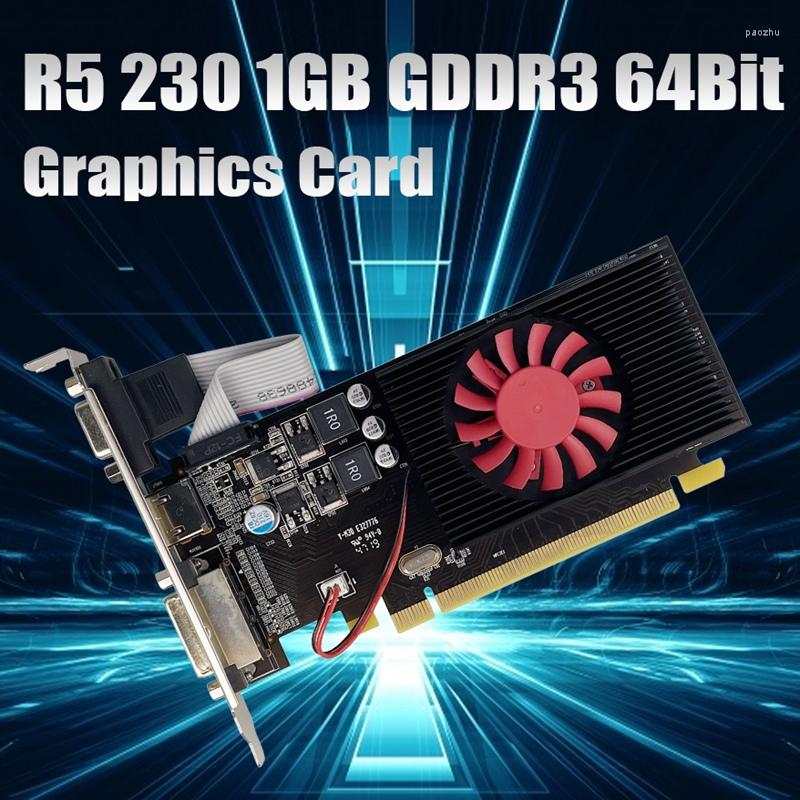 

Graphics Cards R5 230 Card 1GB GDDR3 64Bit 40Nm 625Mhz 533Mhz PCIE 2.0 -Compatible / DVI /VGA Video