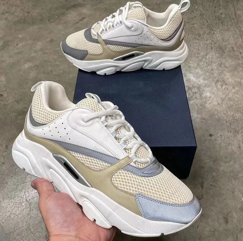 

Mens Designer Quality Casual Shoes Reflective Mesh Leather Rubber Sole Platform Sneakers Fashion Shoes