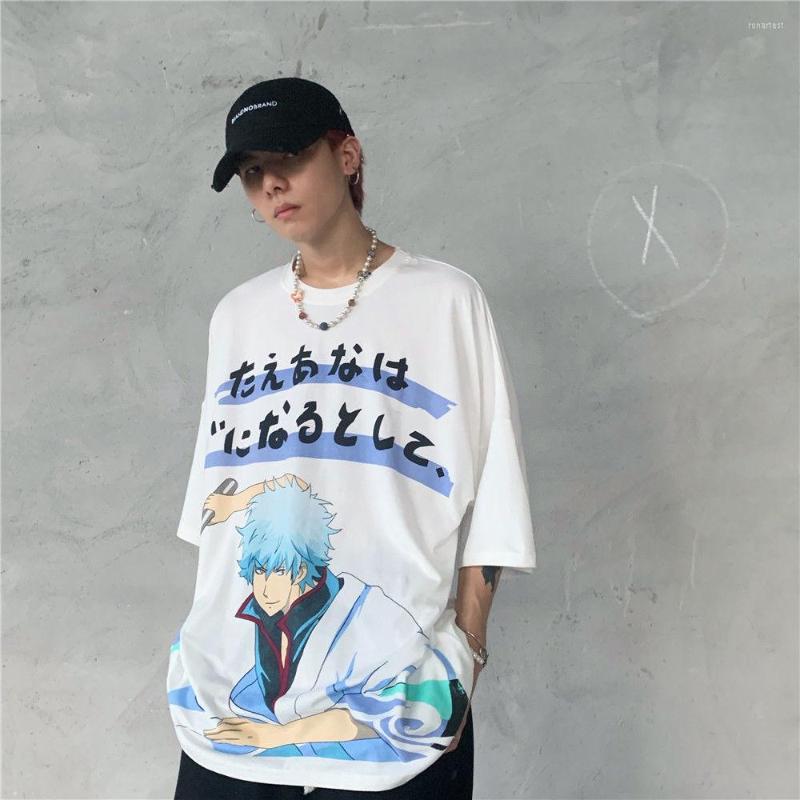 

Men' T Shirts Hip Hop Harajuku Tshirt Funny Men Casual White Summer Cartoon Shirt Gin Tama Japanese Oversized Strwwtwear Girl