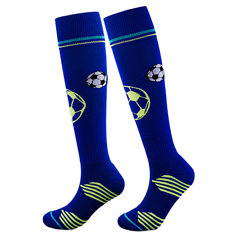 

Soccer Socks Novelty Football Pattern High Sock Funny Outdoor Sports Crew Casual Stocking for Adult Kids, Blue