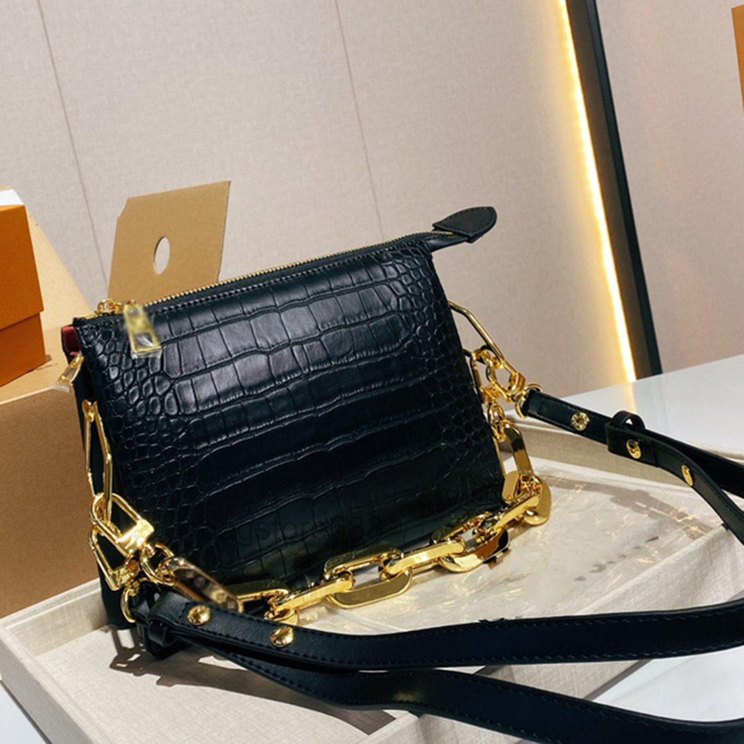 

Luxury Designer Bags Genuine Leather France Brand Classic Coussin Shoulder Bags Highs Quality Old Flower Crossbody Totes Fashion Women Handbags, Black 02