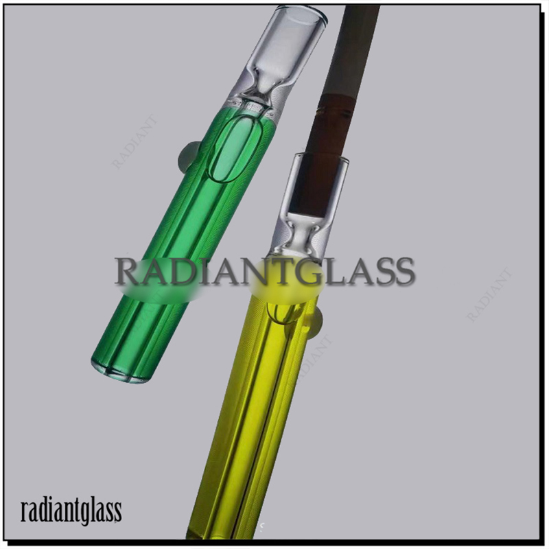 

11.5cm smoking pipe Freezable glycerin one Hitter mouthpieces colorful glass pipe for dry herb tobacco tube hookah holder streamroller