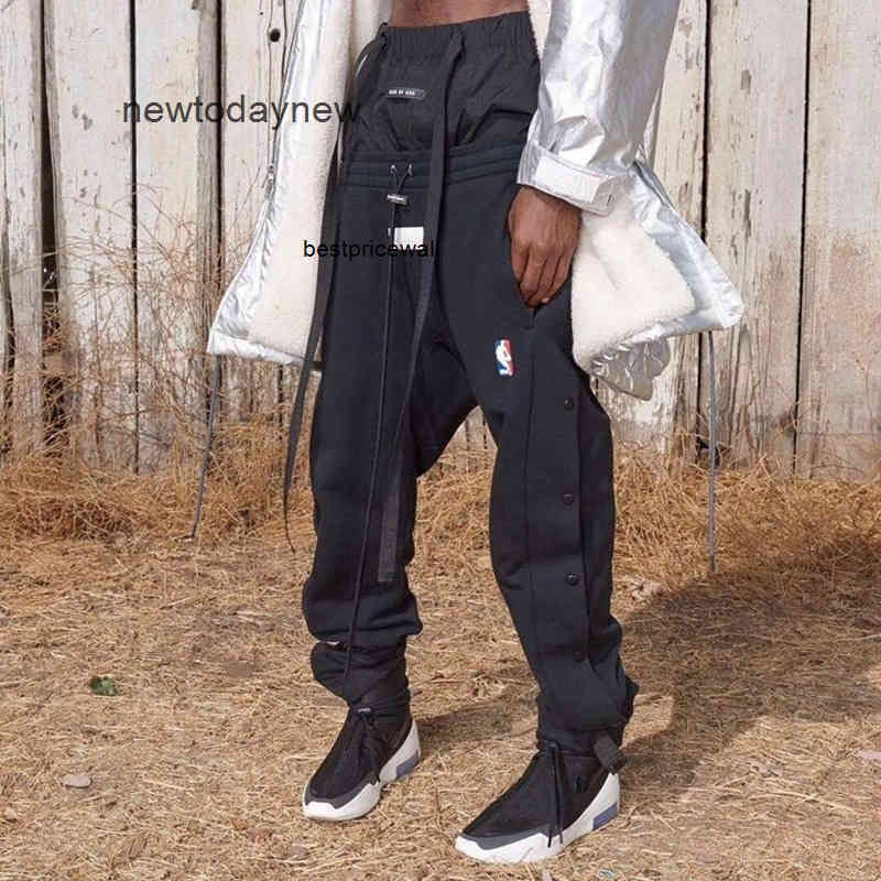 

Fog branded NK air joint name of the first generation of breasted casual pants inschao brand sports large Terry pants B81U, Light gray