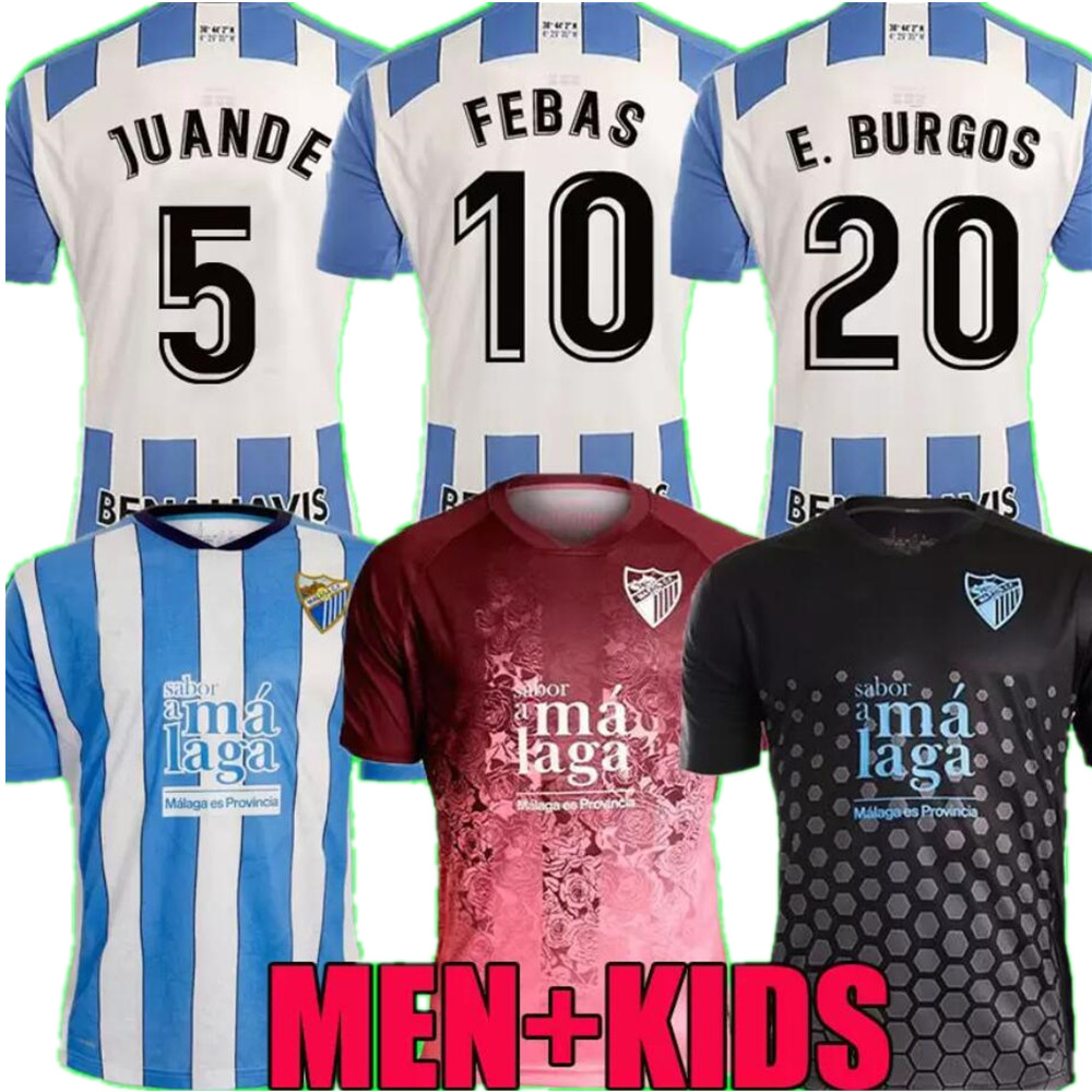

22 23 Malaga Soccer Jerseys 2023 away JUANPI Luis Munoz Febas ADRIAN CF Football Shirt Burgos Casas Juankar camiseta de fUtbol Juande Febas Uniforms men kids kit, Home adult