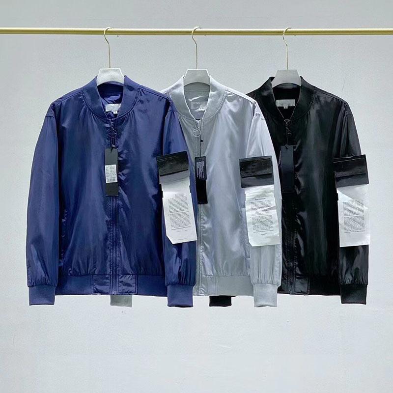 

New Classic Compass Armband Embroidered Jackets for Men Fashion Luxury Man Baseball Jackets Coat -XXL Size, Black