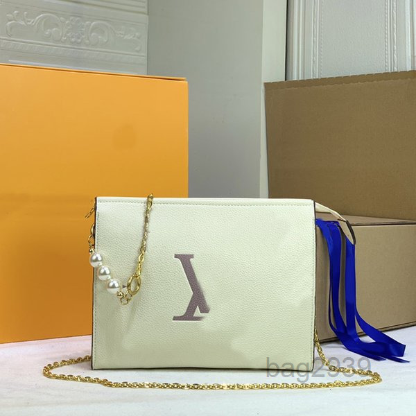 

Evening Bags Wash Women Classic Bag Crossbody Clutch Bags Shoulder Purse Old Flower Detachable Chain Pearl Decoration L Letter Pattern High