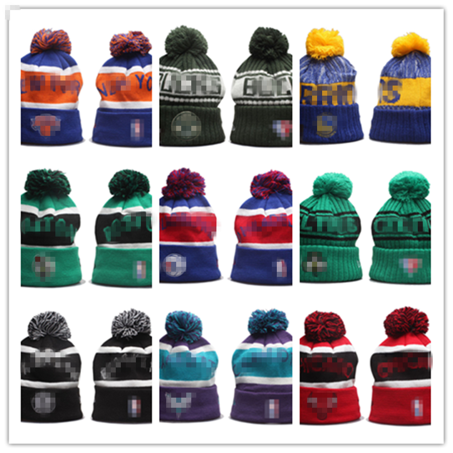 

New Beanies Football Beanies Sport Knit Hat Pom Pom Hats Hot 32 Teams Color Knits Mix Match Order All Caps H5