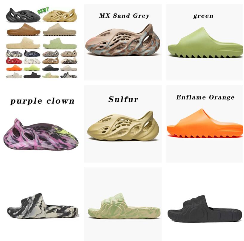 Designer Mousse Runr Pantoufles Hommes Femme Slider Vermillion Minéral Bleu Onyx Pure Sandales Slide Slipper Ochre Os Résine Clog Desert Ararat R