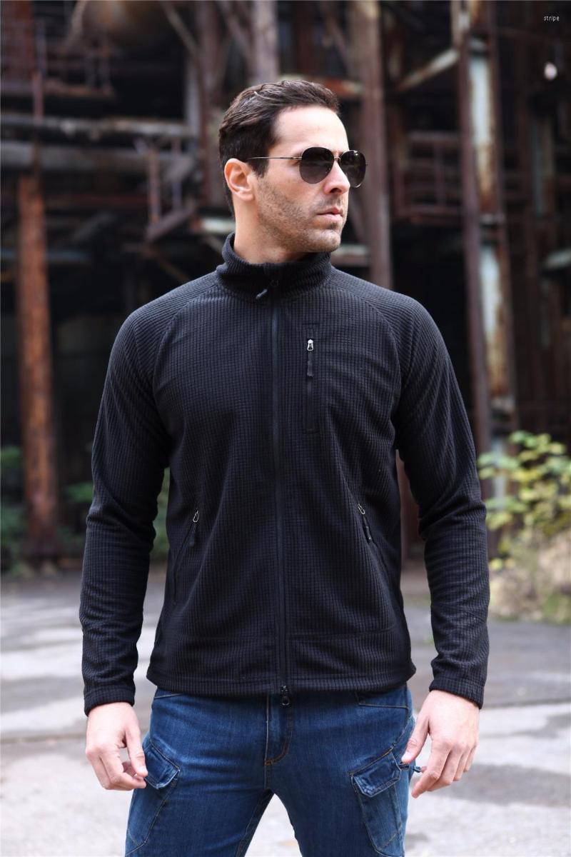 

Men' Hoodies Shanghai Story Casual Polar Fleece Jacket Windproof Tactical Military Combat Cardigan Men Sweatshirts 3 Color, Black