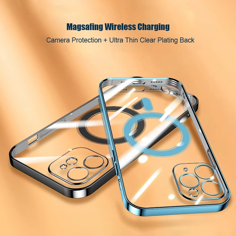 

Luxury Magnetic Phone Cases For iPhone 14 13 Pro Max Cover 11 12 X XR Xs 7 8 Plus SE Magsafe Silicone Case
