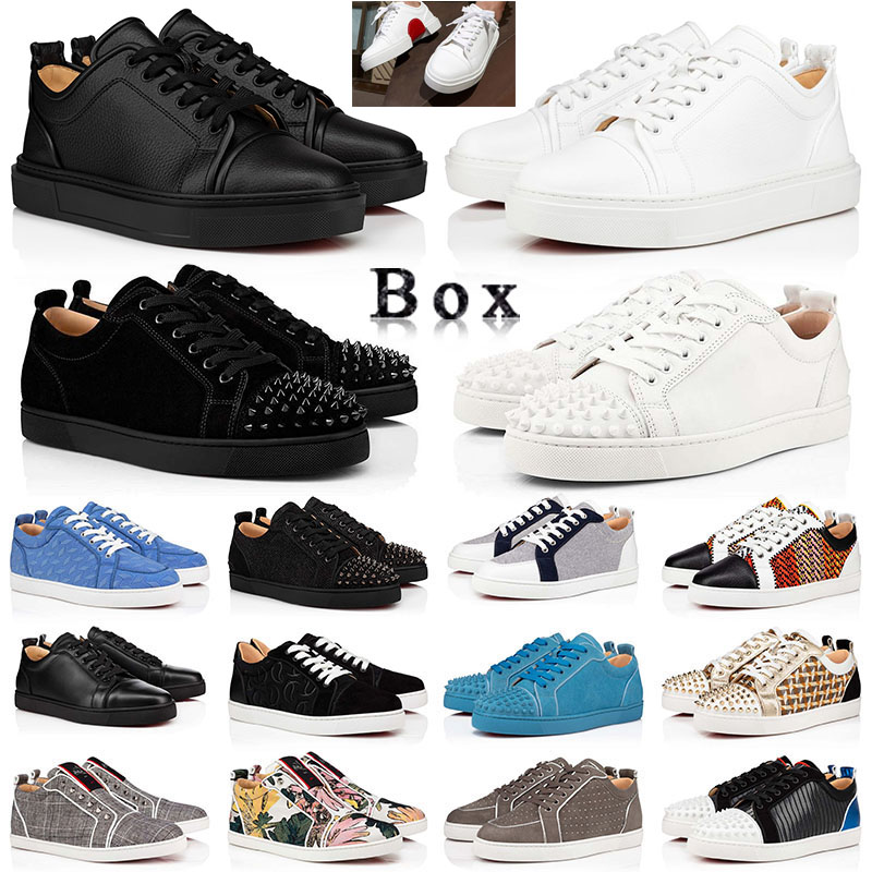 

Redbottom New Dress Shoes Spike Sneaker Casual Shoe Size 12 13 Eur 46 47 All Black Triple White Glitter Spikes Sneakers Designer Flowers Pinted Cavans Rivers Trainers, 27