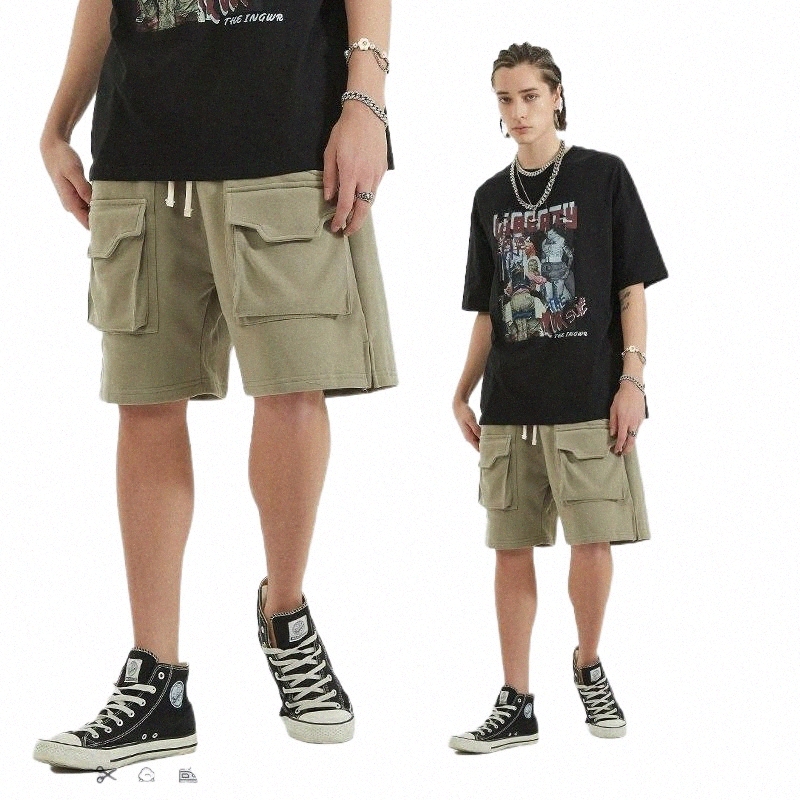 Shorts masculins d'été en trois dimensions poche pour hommes High High Street Unisexe Pantalones Cortos de Hombre Pantalons de survêtement mascul