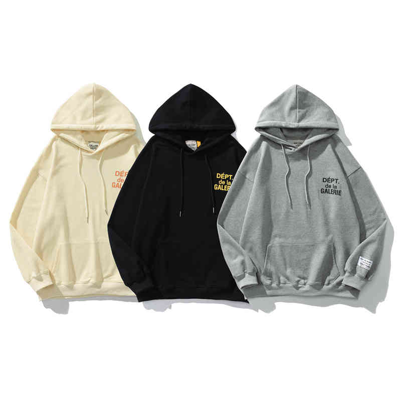 

Designer Cotton 2022 Luxury Men's Hoodies Galleryy Depts Gd Autumn Comfortable Unisex Oversize Sweater Printed Loose Pullover Sweatshirt S98N, Black-l