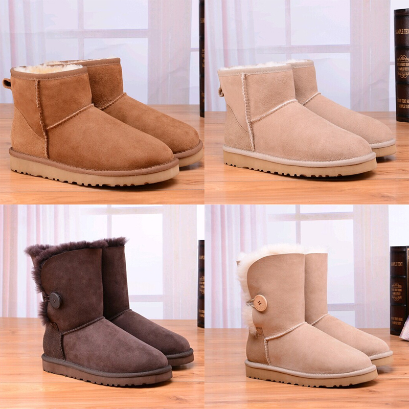 

Designer Australia Australian Boots Snow Boot Womens Shoes Women Winter Luxurys Girl Classic Ankle Short Bow Mini Fur Black Chestnut Pink Bowtie Fashion Outdoor