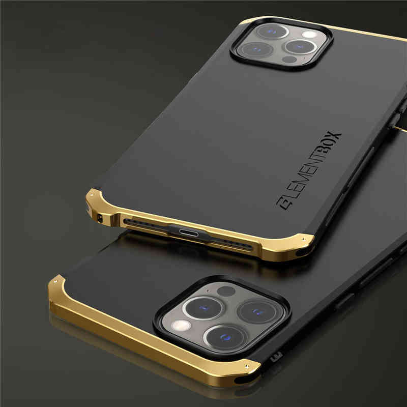 

Cell Phone Cases Armor Aluminum Metal case For iPhone 14 12 13 11 Pro Max Shockproof Back Cover for iphone 13 12 Pro XS MAX XR 6 7 8 Plus X Coque T220917, Black silver