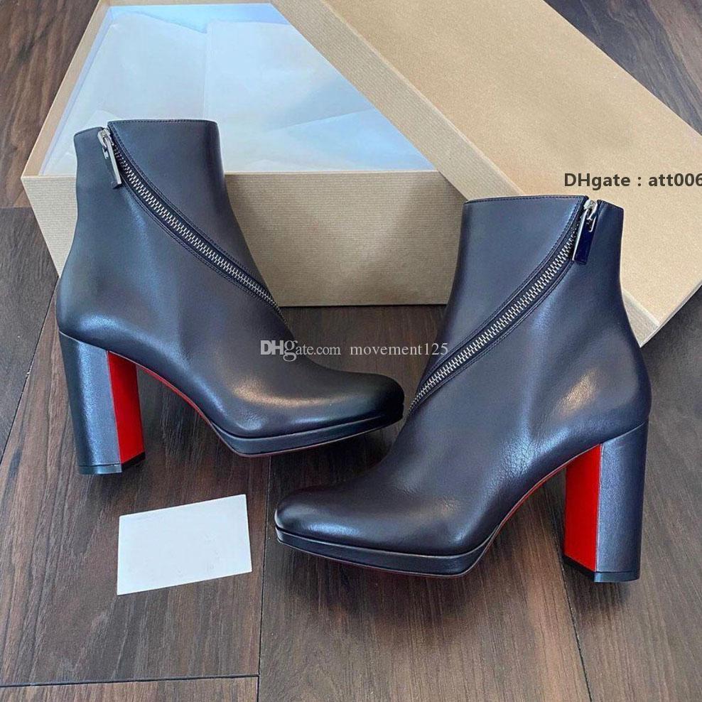 

Bottoms Christians Luxurys designers Shoes Winter boots red soles Birgitta Booty Women Red Ankle Boots With Zip Elegant Lady Booties Dr VgR