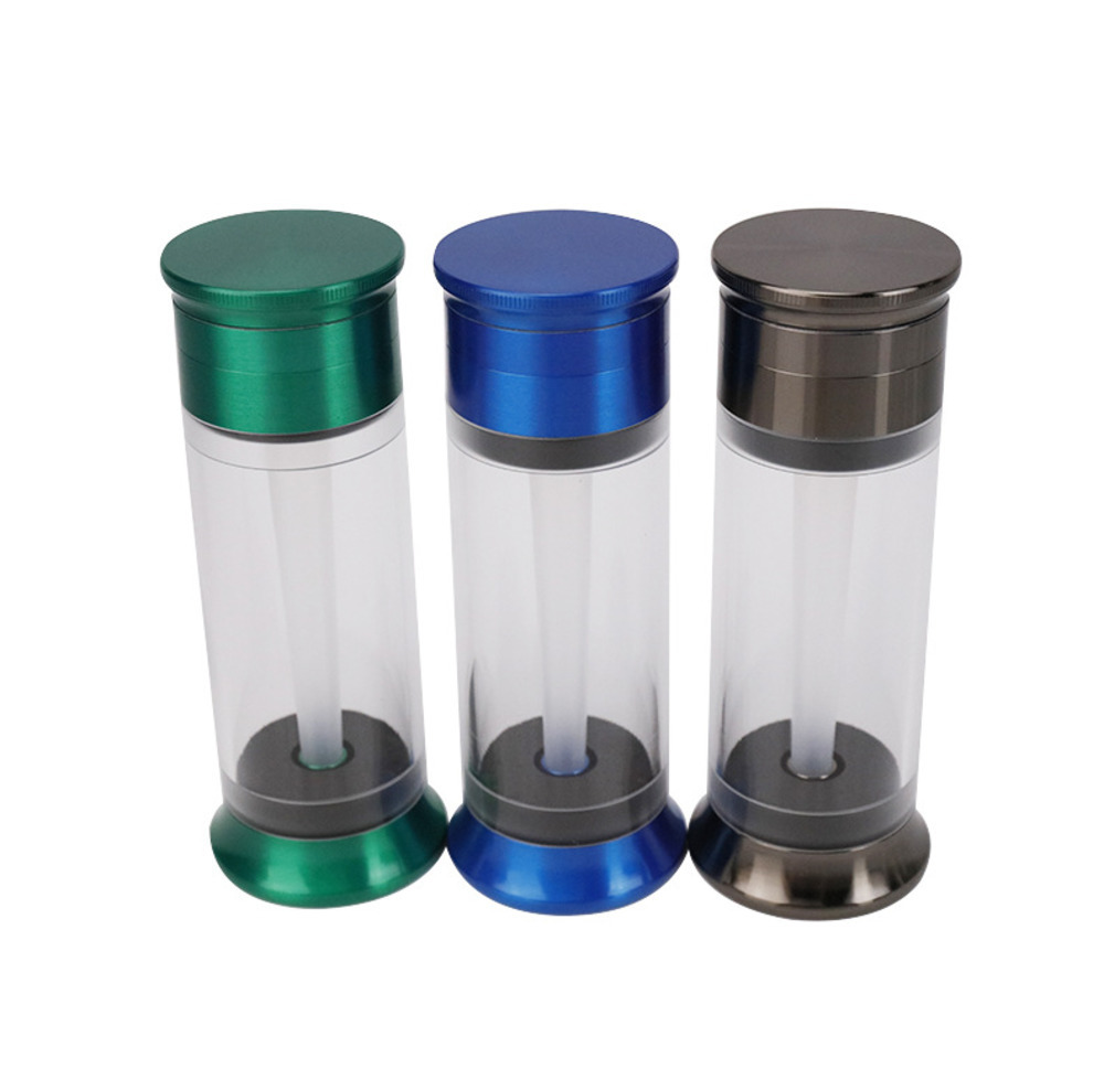 

smoking accessories Zinc Alloy Grinder Tobacco Slicer 4 Layers Metal Herb Crusher Colorful Cone Filler Grinder with Storage Container