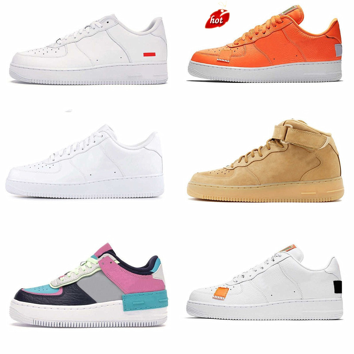 

Casual Boots Casual Shoes Designer Trainers Sneakers Classic Triple White Low Shadow Forces Black Wheat Pale Ivory Women Orange Mens Sports Pastel Airs, N0013