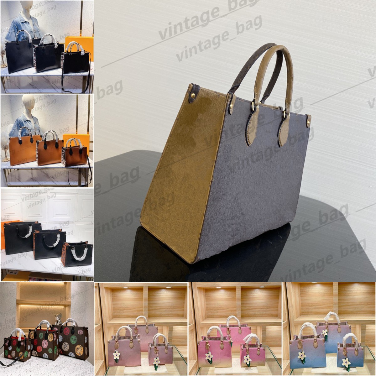 

onthego Mummy bags 25 PM 35 MM 41 GM Shopping totes Classical Fornasetti Leopard FALL FOR YOU MAXI MULTI POCHETTE Shoulder cross body Purse M57639 M57641 M45719 M46154, All black embossed