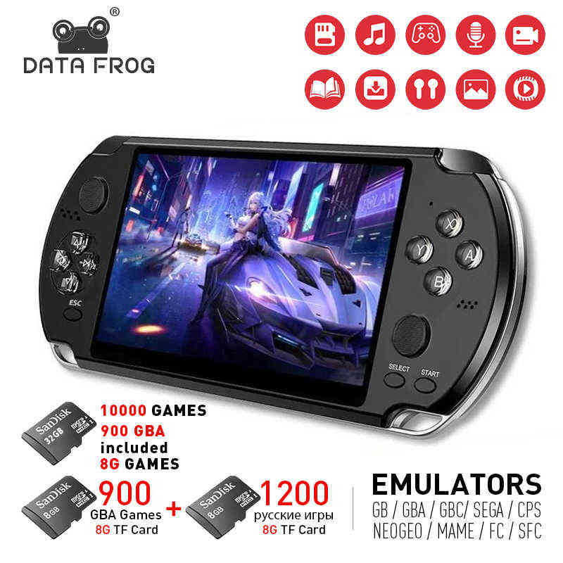 

Portable Game Players Newest 5.1 inch X12 Retro Handheld Video Game Console Built-in 10000 Games For GBA/SEGA/MAME/FC 9 Emulators T220916