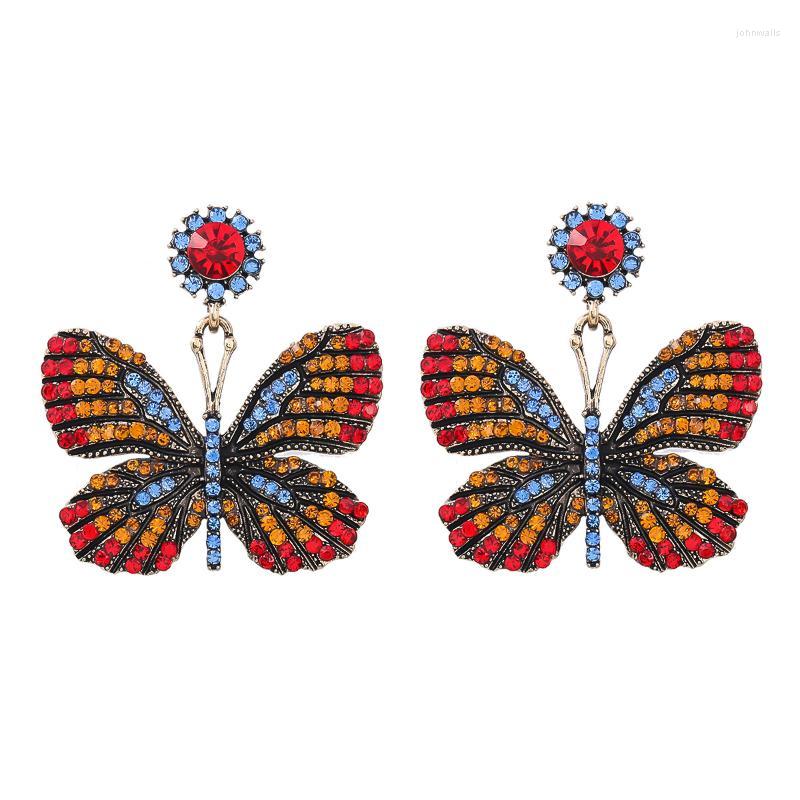 

Dangle Earrings & Chandelier 3Colors Vintage Rhinestone Alloy Butterfly Pendant Jewery For Women Trendy Girls Collection EarringsDangle