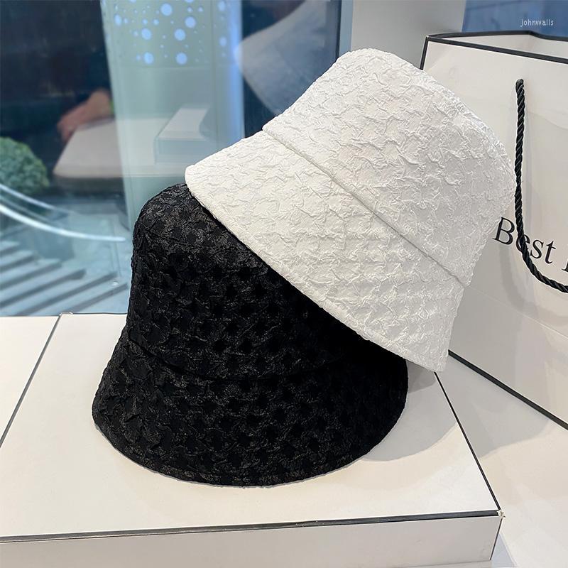 

Berets Women's Summer Fisherman Hat Japanese Embossed Folds All-match Bucket Hats 2022 -selling Korean Sun Shade Basin CapBerets, Zztm186-ka qi