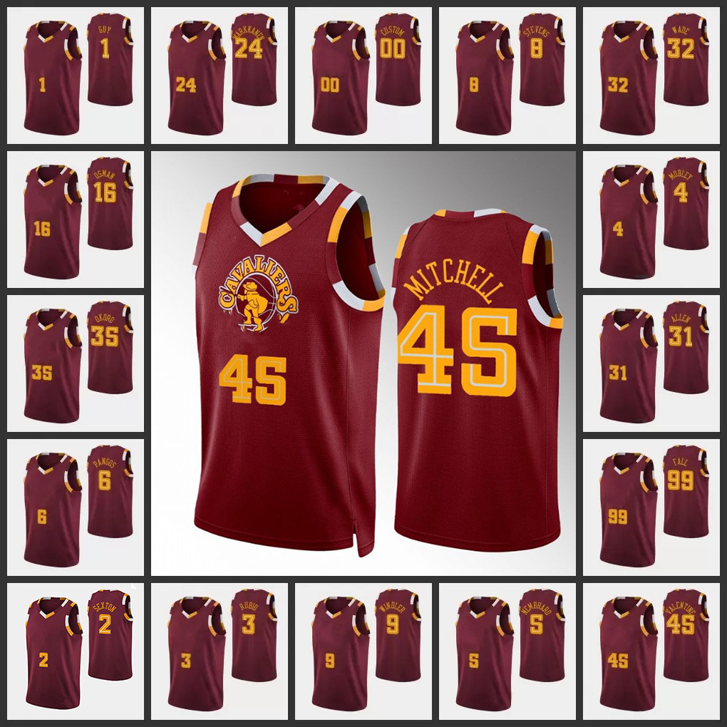 

Donovan Mitchell 75th Anniversary Basketball Jerseys Men Cavalier Jarrett Allen Evan Mobley Isaac Okoro Darius Garland Caris LeVert Rubio Kevin Love Jersey Osman, Colour 5